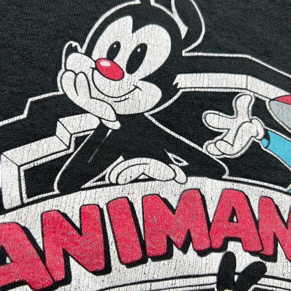Vintage Animaniacs Warner Bros 1993 Sweatshirt Black Women's Size Large - Picture 4 of 11